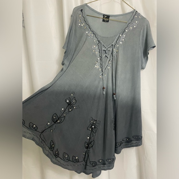 7 Islands Embroidered Tunic 2X - Picture 3 of 12